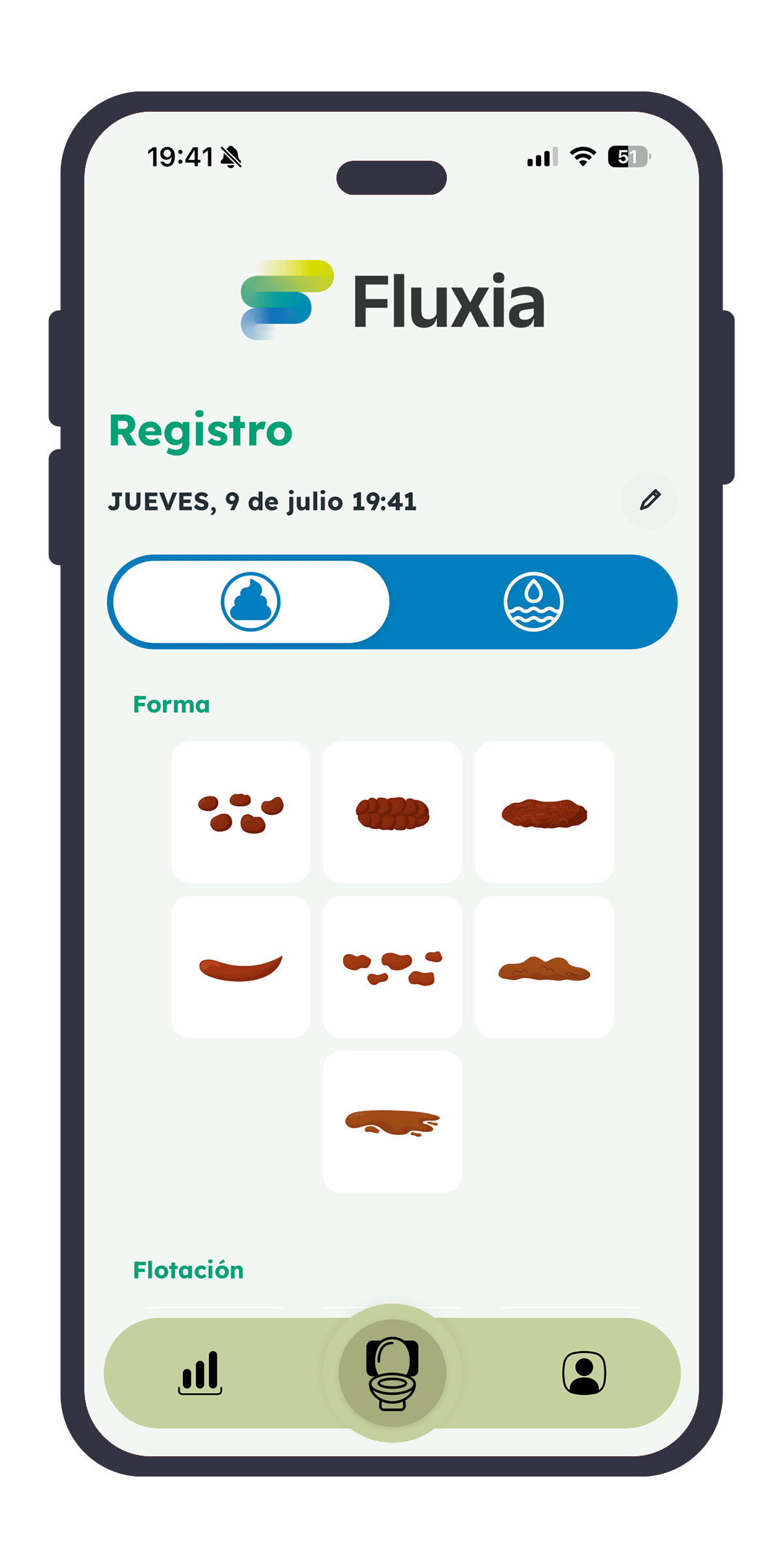 App del paciente — pantalla de registro